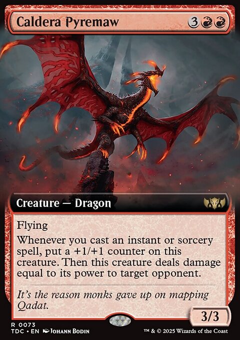 Caldera Pyremaw, Tarkir: Dragonstorm Commander #73, Magic: The Gathering card