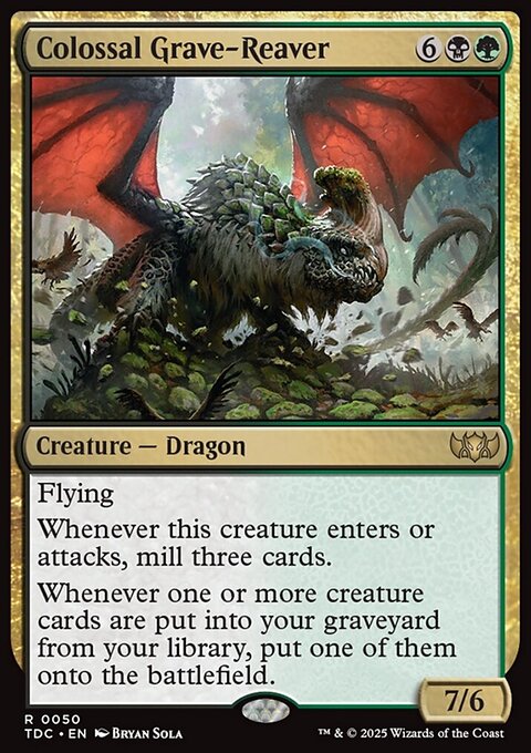 Colossal Grave-Reaver, Tarkir: Dragonstorm Commander #50, Magic: The Gathering card