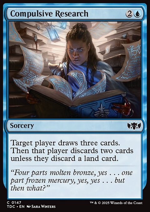 Compulsive Research, Tarkir: Dragonstorm Commander #147, Magic: The Gathering card