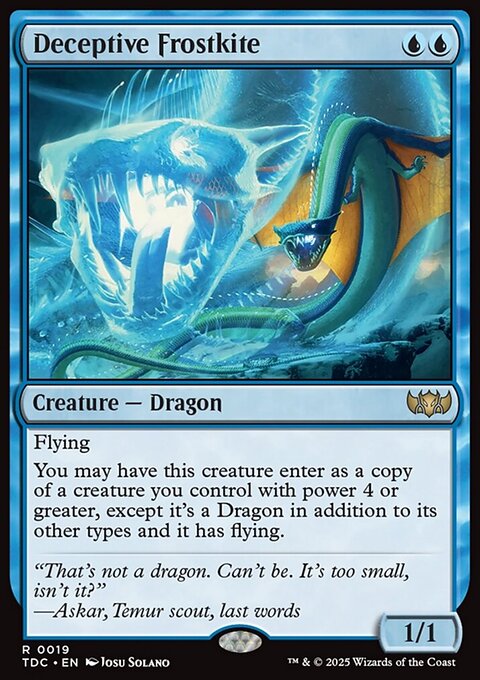 Deceptive Frostkite, Tarkir: Dragonstorm Commander #19, Magic: The Gathering card