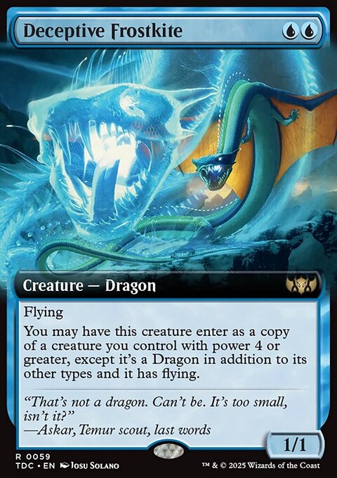 Deceptive Frostkite, Tarkir: Dragonstorm Commander #59, Magic: The Gathering card