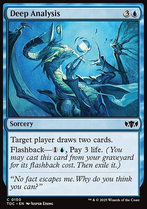 Deep Analysis, Tarkir: Dragonstorm Commander #150, Magic: The Gathering card