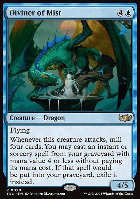 Diviner of Mist, Tarkir: Dragonstorm Commander #20, Magic: The Gathering card