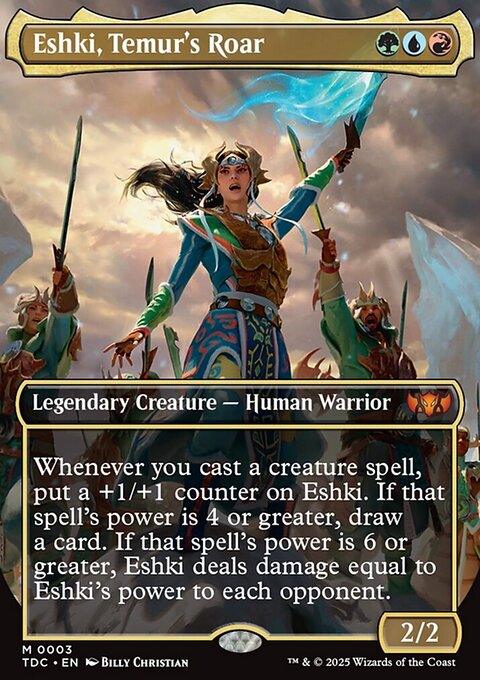 Eshki, Temur's Roar, Tarkir: Dragonstorm Commander #3, Magic: The Gathering card
