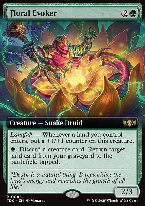 Floral Evoker, Tarkir: Dragonstorm Commander #86, Magic: The Gathering card