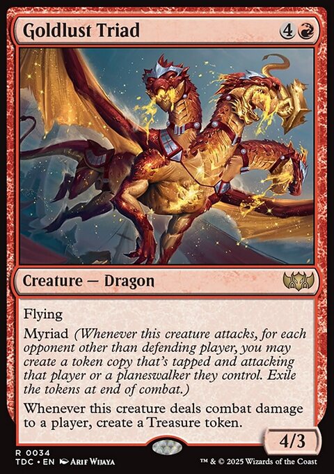 Goldlust Triad, Tarkir: Dragonstorm Commander #34, Magic: The Gathering card