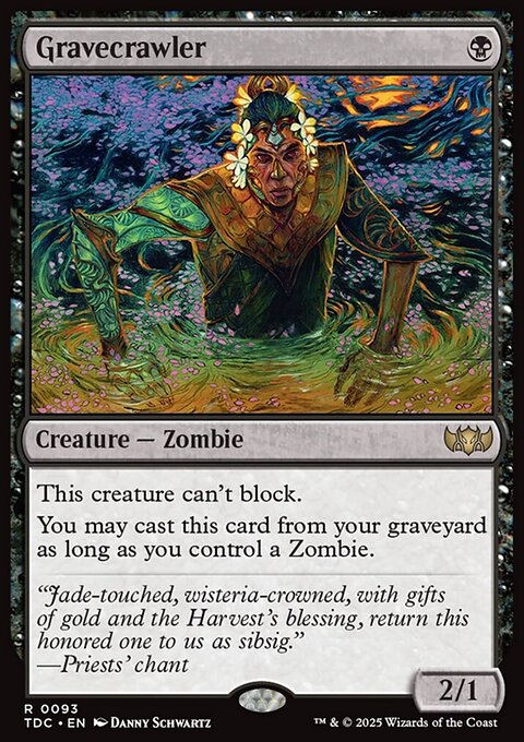 Gravecrawler, Tarkir: Dragonstorm Commander #93, Magic: The Gathering card