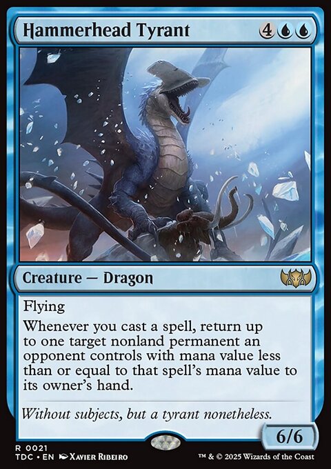 Hammerhead Tyrant, Tarkir: Dragonstorm Commander #21, Magic: The Gathering card