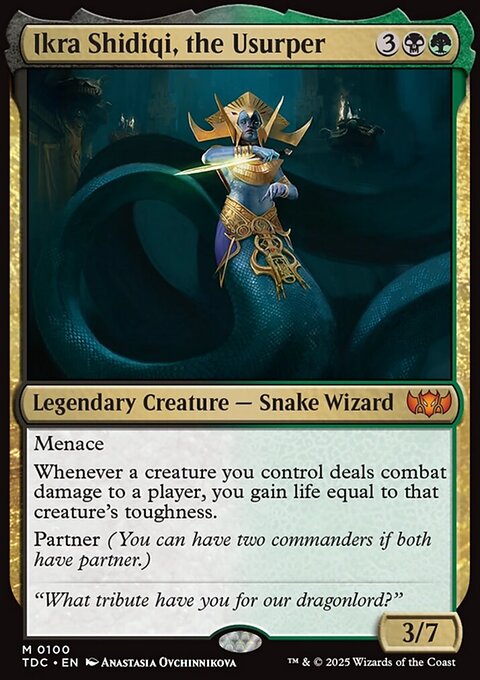 Ikra Shidiqi, the Usurper, Tarkir: Dragonstorm Commander #100, Magic: The Gathering card