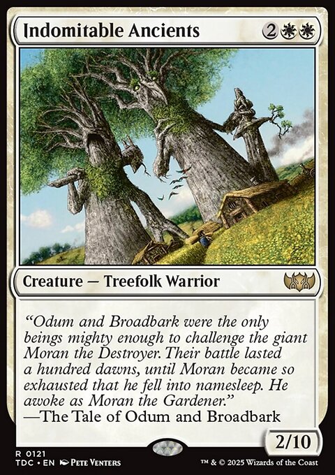 Indomitable Ancients, Tarkir: Dragonstorm Commander #121, Magic: The Gathering card