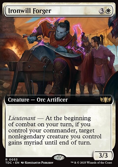 Ironwill Forger, Tarkir: Dragonstorm Commander #53, Magic: The Gathering card