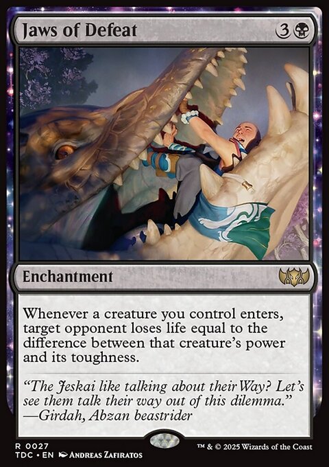 Jaws of Defeat, Tarkir: Dragonstorm Commander #27, Magic: The Gathering card