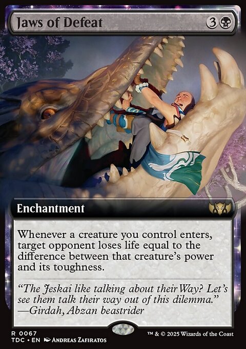 Jaws of Defeat, Tarkir: Dragonstorm Commander #67, Magic: The Gathering card