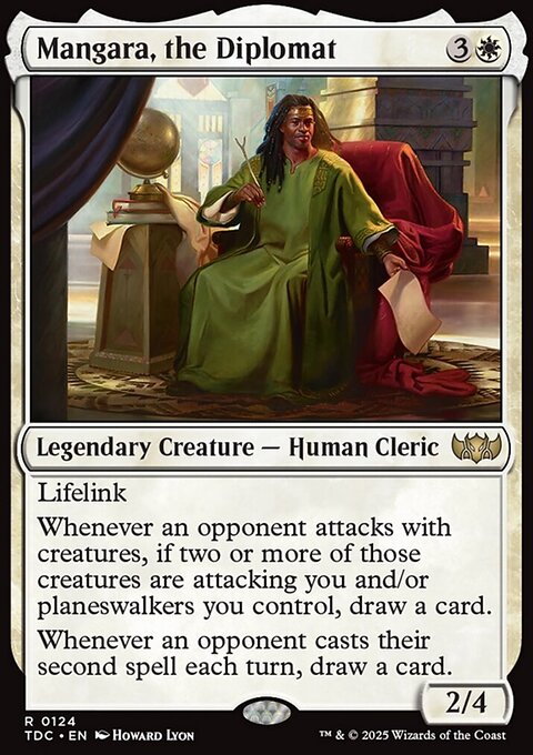 Mangara, the Diplomat, Tarkir: Dragonstorm Commander #124, Magic: The Gathering card