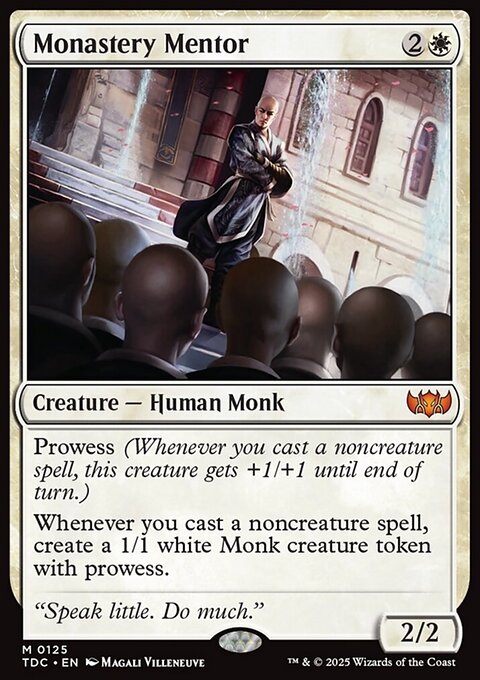Monastery Mentor, Tarkir: Dragonstorm Commander #125, Magic: The Gathering card