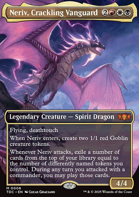 Neriv, Crackling Vanguard, Tarkir: Dragonstorm Commander #6, Magic: The Gathering card