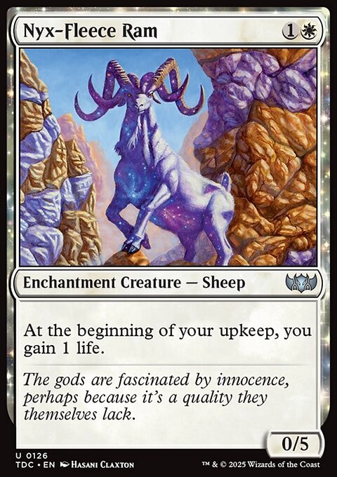 Nyx-Fleece Ram, Tarkir: Dragonstorm Commander #126, Magic: The Gathering card