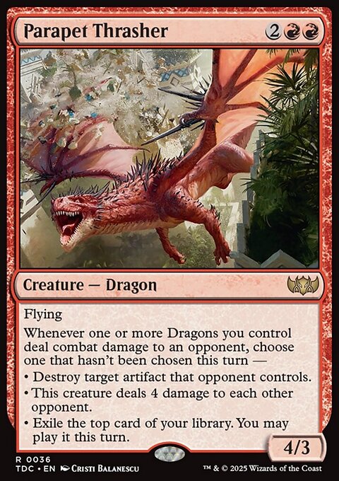 Parapet Thrasher, Tarkir: Dragonstorm Commander #36, Magic: The Gathering card