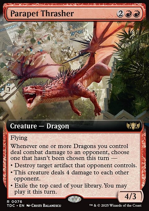 Parapet Thrasher, Tarkir: Dragonstorm Commander #76, Magic: The Gathering card