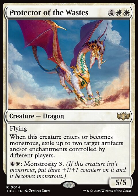 Protector of the Wastes, Tarkir: Dragonstorm Commander #14, Magic: The Gathering card