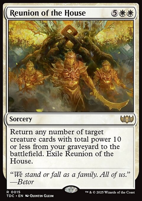 Reunion of the House, Tarkir: Dragonstorm Commander #15, Magic: The Gathering card