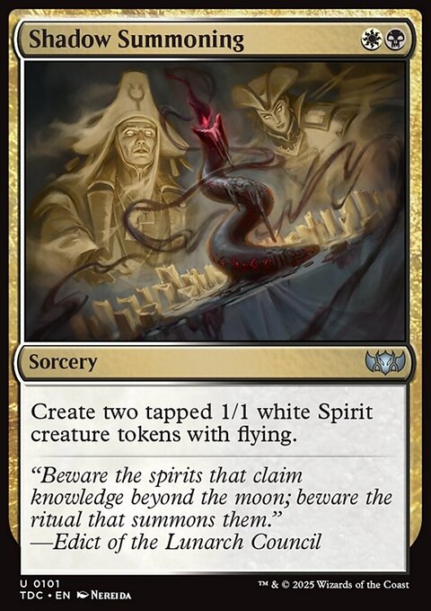Shadow Summoning, Tarkir: Dragonstorm Commander #101, Magic: The Gathering card