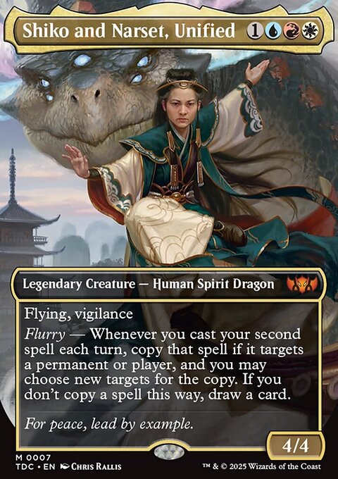 Shiko and Narset, Unified, Tarkir: Dragonstorm Commander #7, Magic: The Gathering card