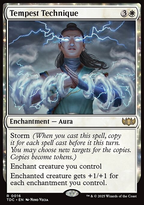 Tempest Technique, Tarkir: Dragonstorm Commander #16, Magic: The Gathering card