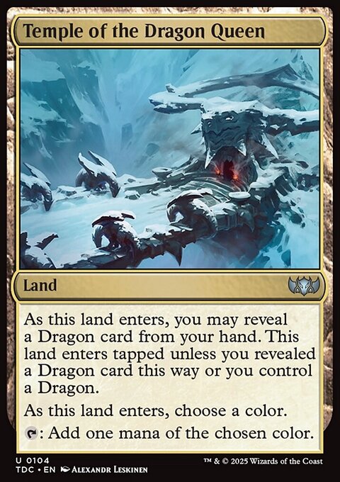 Temple of the Dragon Queen, Tarkir: Dragonstorm Commander #104, Magic: The Gathering card