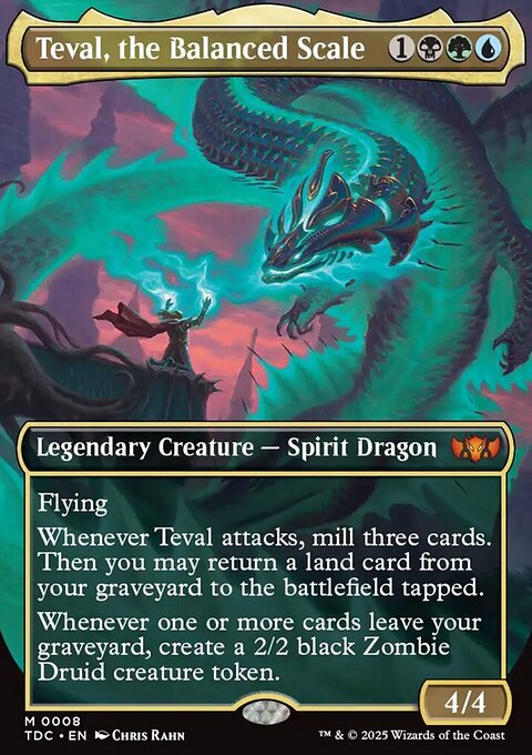 Teval, the Balanced Scale, Tarkir: Dragonstorm Commander #8, Magic: The Gathering card