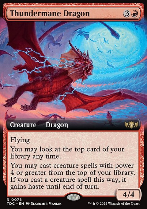 Thundermane Dragon, Tarkir: Dragonstorm Commander #78, Magic: The Gathering card