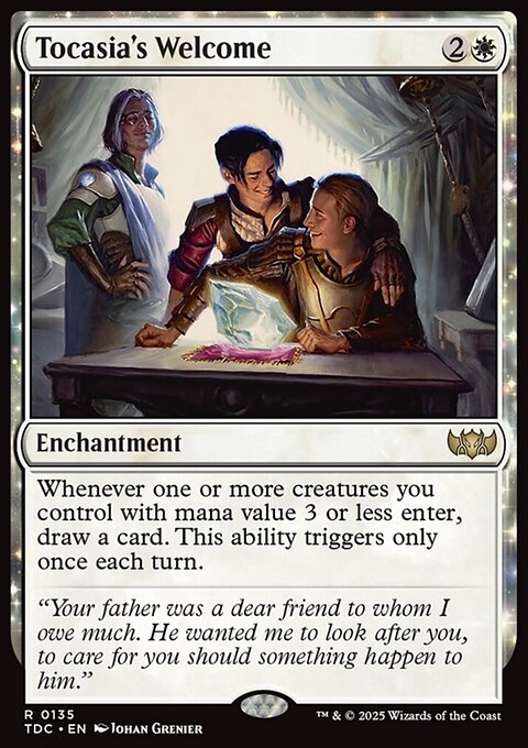 Tocasia's Welcome, Tarkir: Dragonstorm Commander #135, Magic: The Gathering card