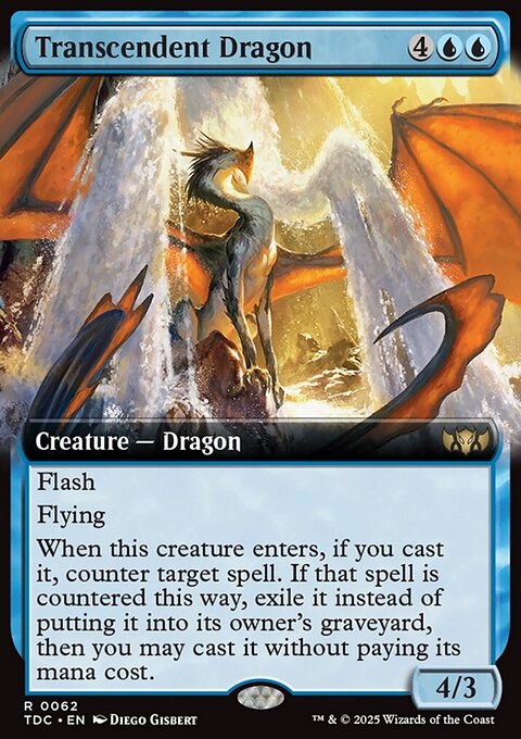 Transcendent Dragon, Tarkir: Dragonstorm Commander #62, Magic: The Gathering card