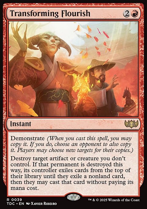 Transforming Flourish, Tarkir: Dragonstorm Commander #39, Magic: The Gathering card