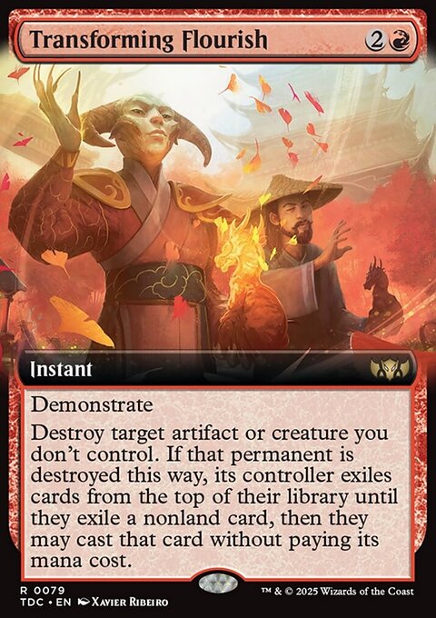 Transforming Flourish, Tarkir: Dragonstorm Commander #79, Magic: The Gathering card