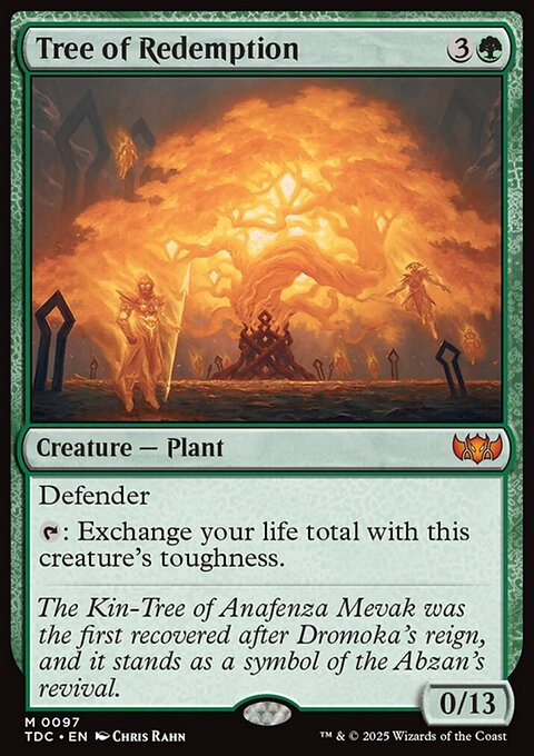 Tree of Redemption, Tarkir: Dragonstorm Commander #97, Magic: The Gathering card