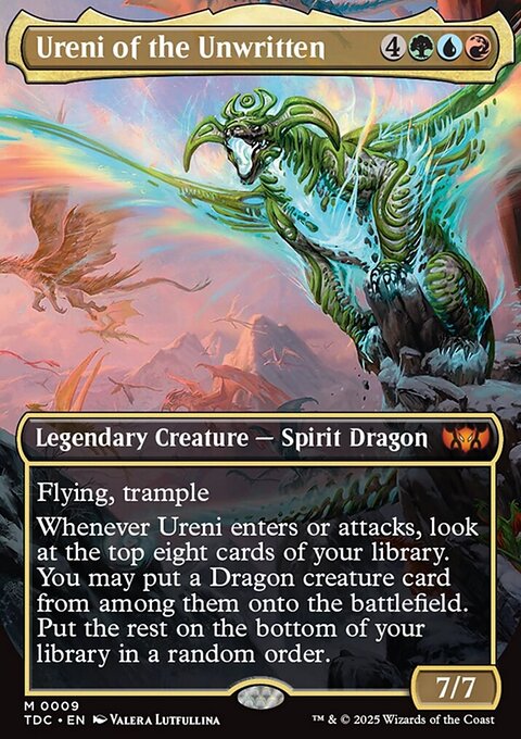 Ureni of the Unwritten, Tarkir: Dragonstorm Commander #9, Magic: The Gathering card