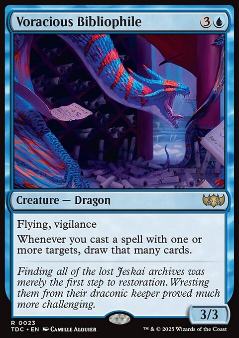Voracious Bibliophile, Tarkir: Dragonstorm Commander #23, Magic: The Gathering card