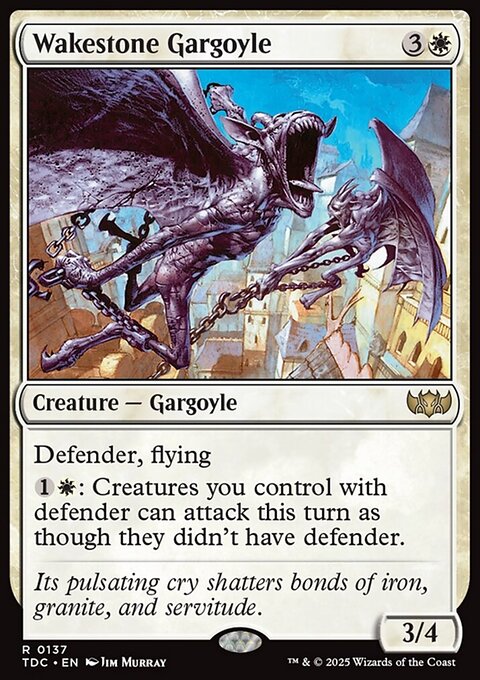Wakestone Gargoyle, Tarkir: Dragonstorm Commander #137, Magic: The Gathering card