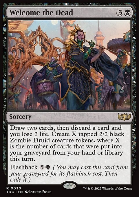 Welcome the Dead, Tarkir: Dragonstorm Commander #30, Magic: The Gathering card