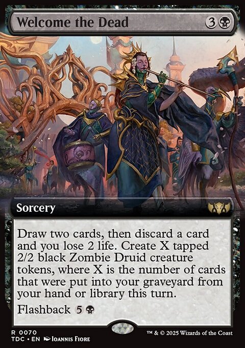 Welcome the Dead, Tarkir: Dragonstorm Commander #70, Magic: The Gathering card