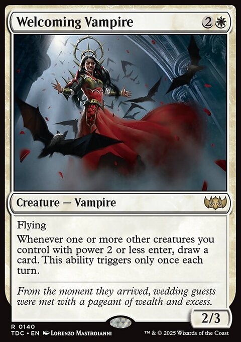 Welcoming Vampire, Tarkir: Dragonstorm Commander #140, Magic: The Gathering card