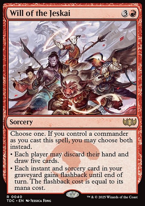 Will of the Jeskai, Tarkir: Dragonstorm Commander #40, Magic: The Gathering card