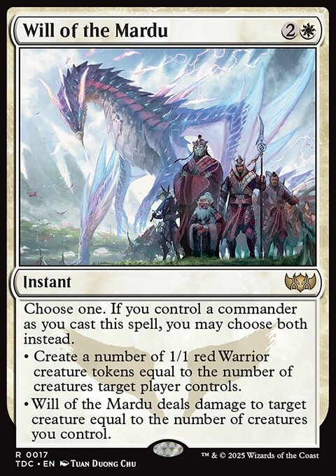 Will of the Mardu, Tarkir: Dragonstorm Commander #17, Magic: The Gathering card