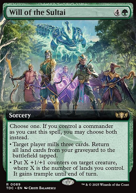 Will of the Sultai, Tarkir: Dragonstorm Commander #89, Magic: The Gathering card