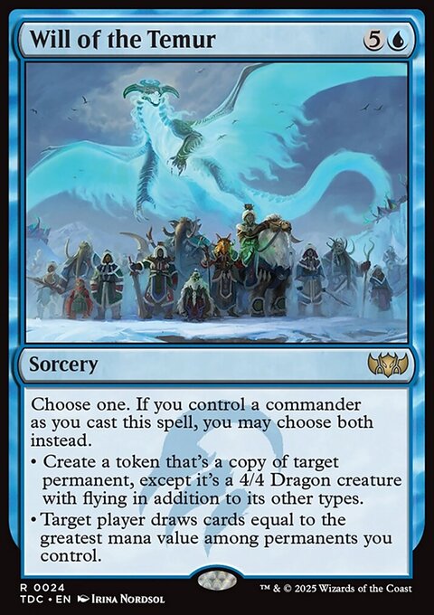 Will of the Temur, Tarkir: Dragonstorm Commander #24, Magic: The Gathering card