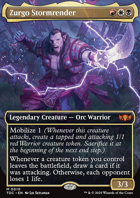 Zurgo Stormrender, Tarkir: Dragonstorm Commander #10, Magic: The Gathering card