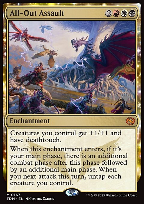 All-Out Assault, Tarkir: Dragonstorm Promos #167p, Magic: The Gathering card