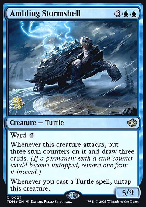 Ambling Stormshell, Tarkir: Dragonstorm Promos #37s, Magic: The Gathering card