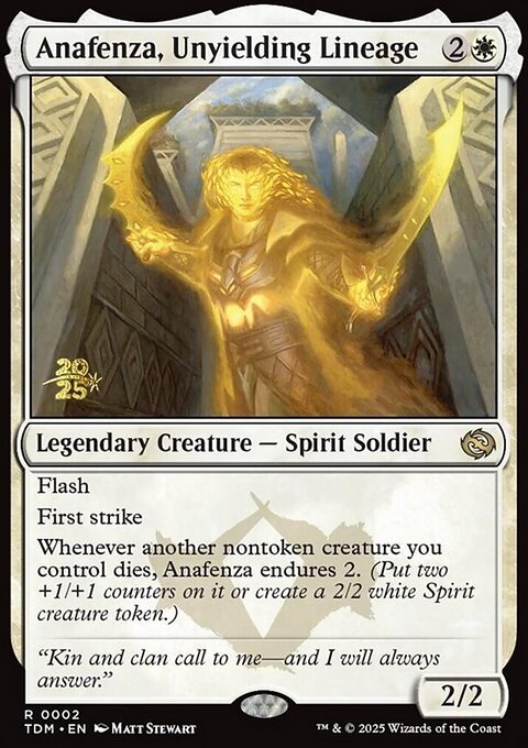 Anafenza, Unyielding Lineage, Tarkir: Dragonstorm Promos #2s, Magic: The Gathering card